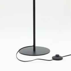 Pied de lampadaire en métal noir - 135 cm