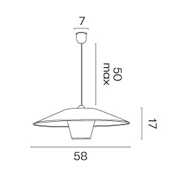 AZARA - Suspension luminaire en rotin naturel - Ø58 cm