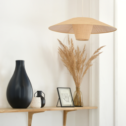 AZARA - Suspension luminaire en rotin naturel - Ø58 cm