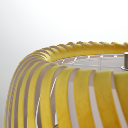 CLYDE - Suspension Luminaire Jaune en Velours - Ø46 cm