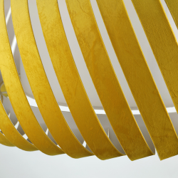 CLYDE - Suspension Luminaire Jaune en Velours - Ø46 cm