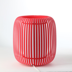 GRACE lampe de table velours rouge, style minimaliste design, image produit 2