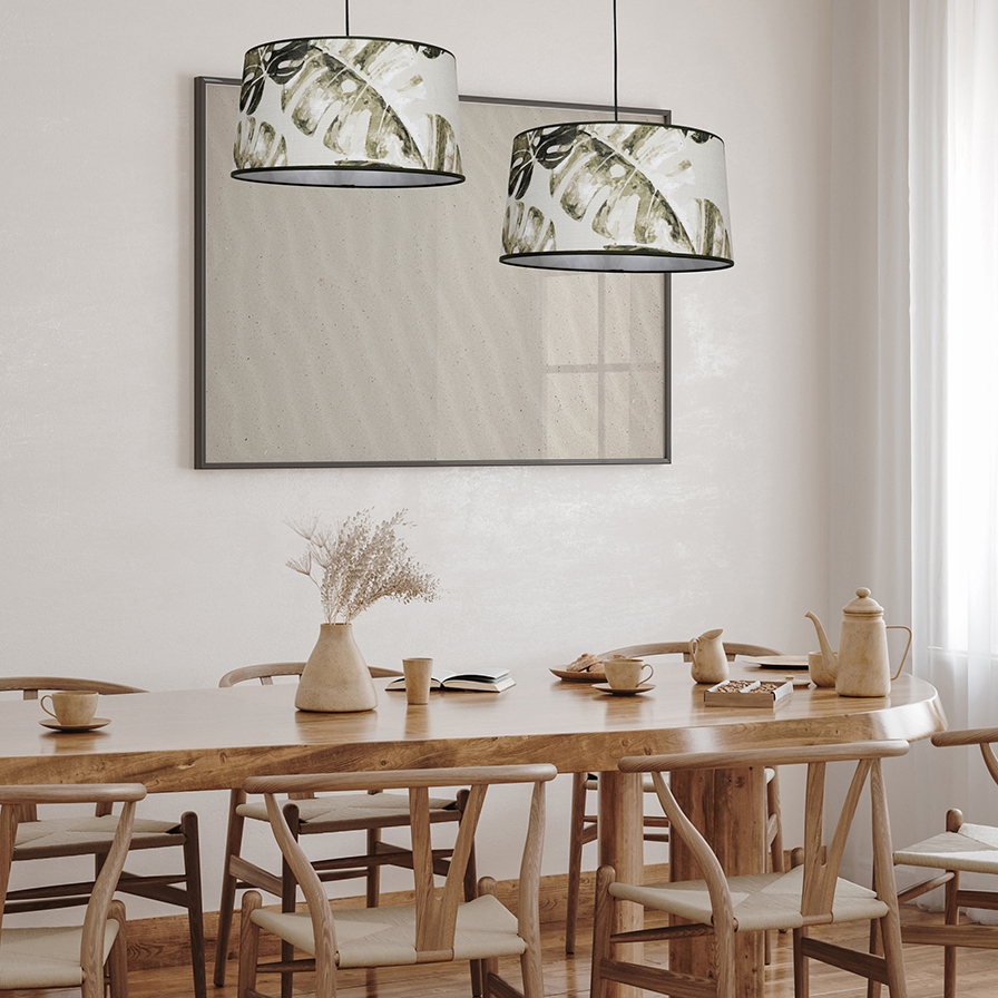 KENIA suspension motifs jungle en polycoton, moderne esthétique, image d'ambiance