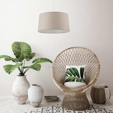 SANTANA suspension en lin naturel Style Naturel Moderne image d'ambiance