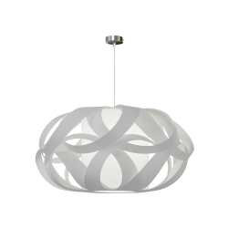 KIM suspension luminaire blanc, design élégant sophistiqué minimaliste, image produit