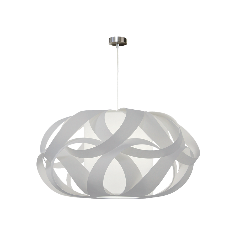 KIM suspension luminaire blanc, design élégant sophistiqué minimaliste, image produit