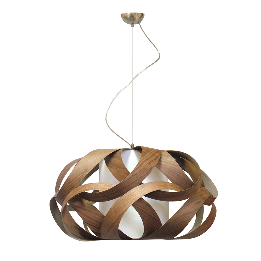 KIM suspension luminaire bois, design élégant sophistiqué minimaliste, image produit