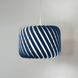 CLYDE - suspension bleu - velours - Ø46 cm