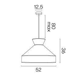 GATSBY - Suspension luminaire en velours blanc et bandeau doré - Ø52 cm