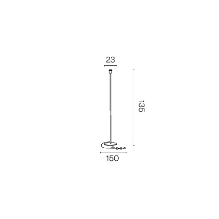 Pie de lámpara de pie 135 cm