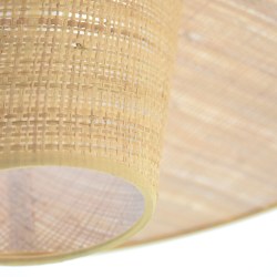 AZARA - Suspension luminaire en rotin naturel - Ø58 cm