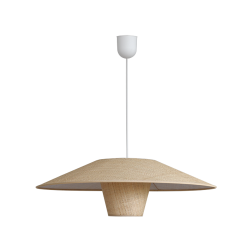 Suspension luminaire en rotin naturel 58 cm