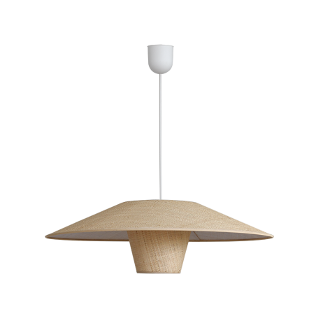 Suspension luminaire en rotin naturel 58 cm