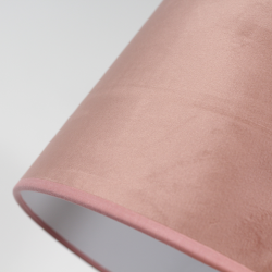 MARCIA - Suspension luminaire en velours rose terracotta - Ø28 cm