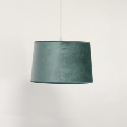 MARCIA - Suspension luminaire en velours vert sauge - Ø28 cm