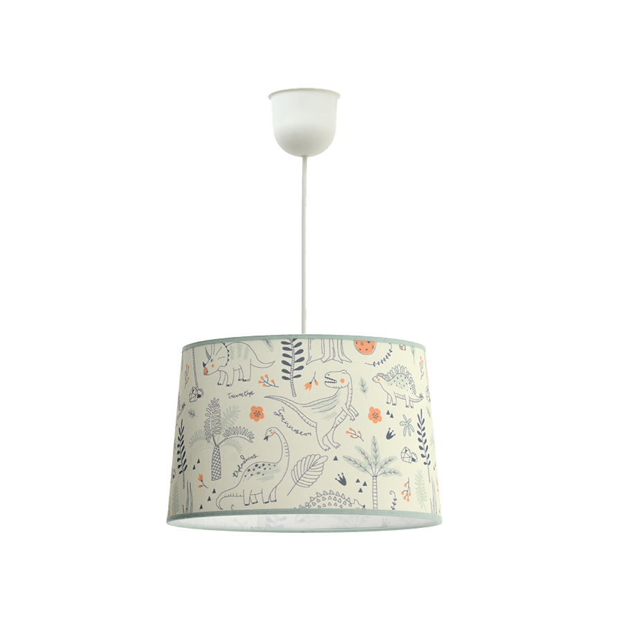 Suspension luminaire enfant à motif dinosaure 28 cm