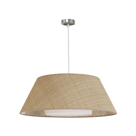 Suspension luminaire en coton et rotin 55 cm